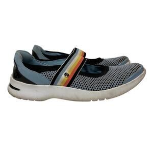 Bzees Athena Light Blue Rainbow Mary Jane Comfort Walking Shoes Size 8